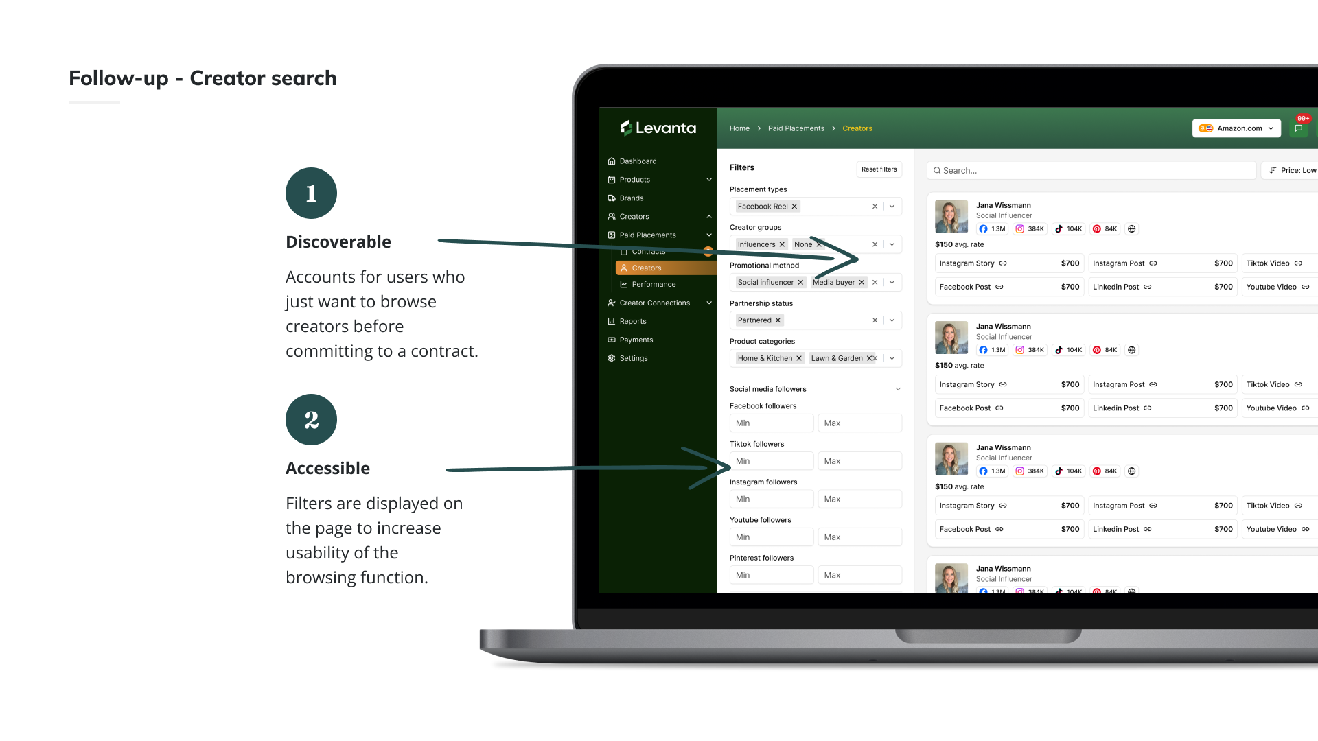 Follow-up feature showing the creator-facing view.